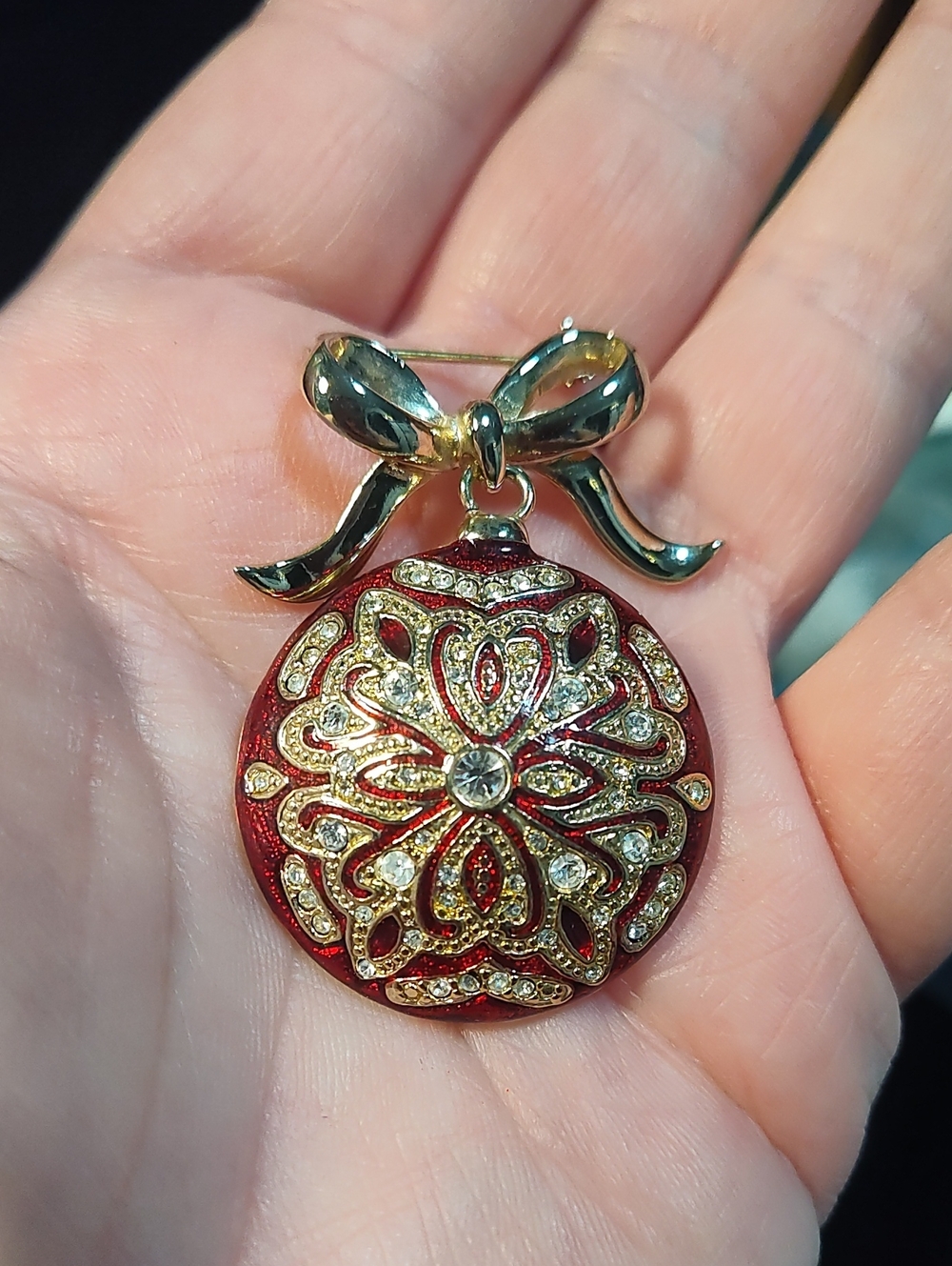 Monet Vintage Brooch, Christmas Ornament